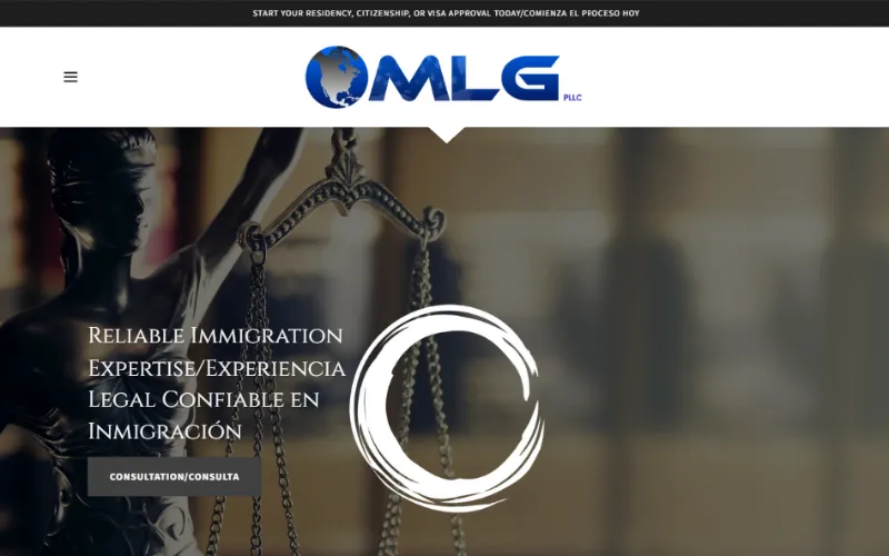 The old Melvin Law Group home page, with English and Spanish in the same heading
